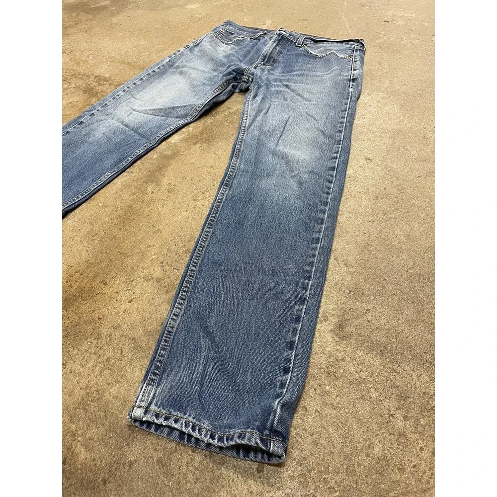 Levis 505 Jeans‎ Mens 33x34 Blue Regular Fit Straight Leg Zip Fly PC9 00505-4886